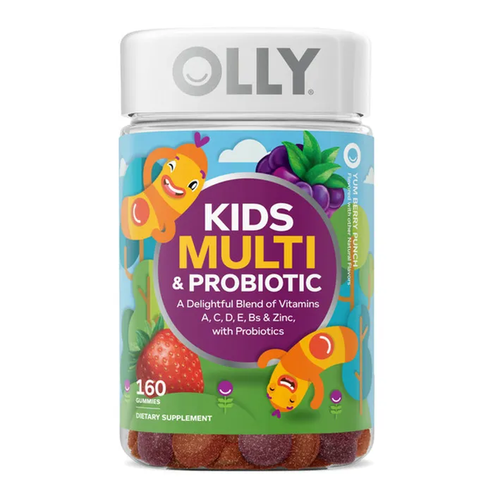 Kẹo Dẻo Hỗ Trợ Sức Khỏe Toàn Diện & Hệ Tiêu Hóa Olly Kids Multivitamin + Probiotic – Hộp 160 Viên