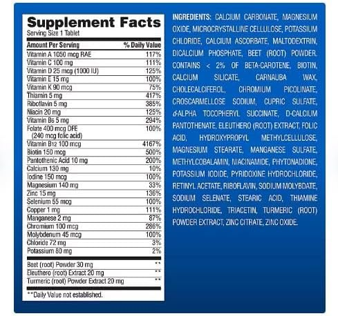 Viên Uống Bổ Sung Vitamin Tổng Hợp Member's Mark Advanced Men's – Hộp 275 Viên