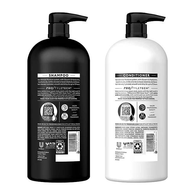 Bộ Dầu Gội và Dầu Xả Dưỡng Ẩm TRESemmé Ultimate Moisture Shampoo and Conditioner - 2 Chai X 1.15L