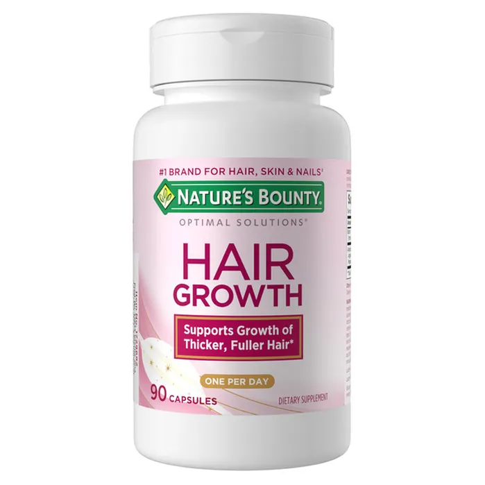 Viên Uống Nature's Bounty Optimal Solutions Hair Growth – Hộp 90 Viên