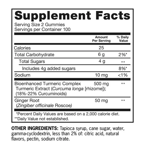 Kẹo Dẻo Qunol Turmeric Plus Ginger – Hộp 200 Viên
