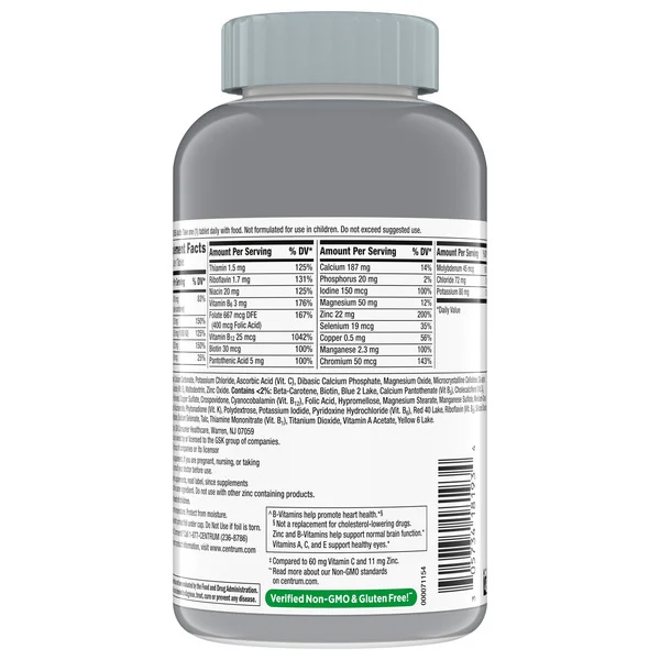 Viên Uống Centrum Silver Adults 50+ Multivitamin - Hộp 325 Viên