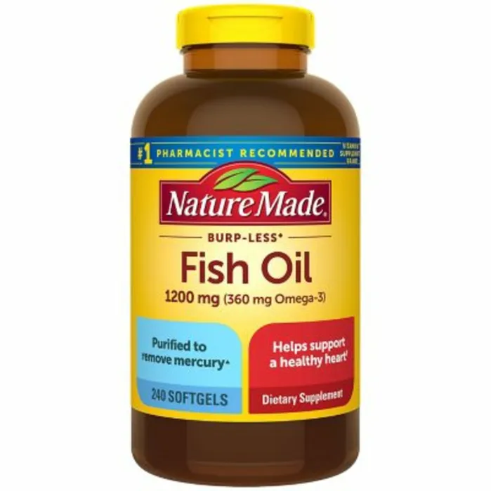Viên Uống Dầu Cá Omega-3 Nature Made Fish Oil 1200mg - Hộp 240 Viên