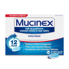 Viên Uống Hỗ Trợ Long Đờm Mucinex 12-Hour Max Strength – Hộp 56 Viên