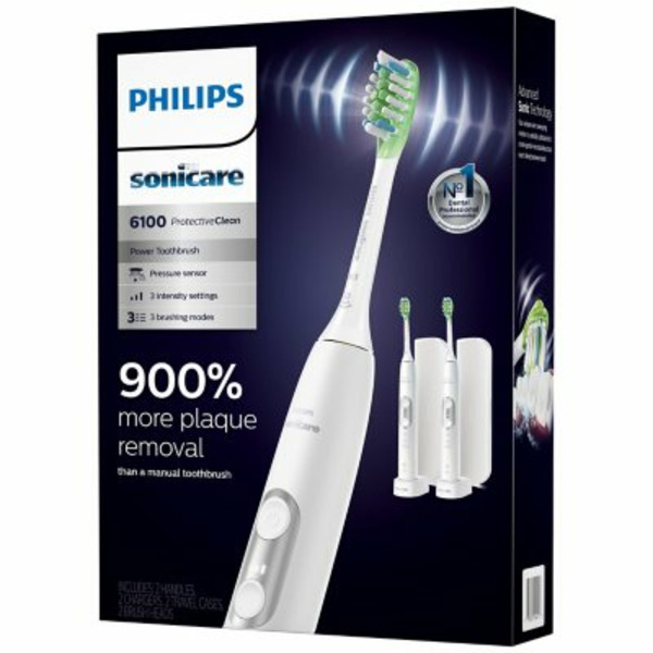 Bàn Chải Đánh Răng Điện Philips Sonicare ProtectiveClean 6100 - Bộ 2 Chiếc