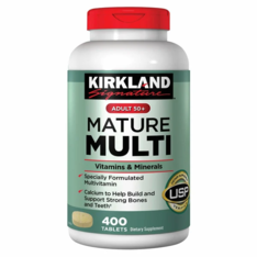 Viên Uống Kirkland Signature Adult 50+ Mature Multi Vitamins & Minerals - Hộp 400 Viên