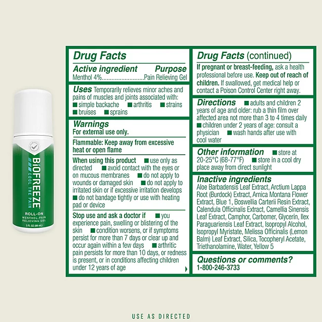 Gel Lăn Hỗ Trợ Giảm Đau Cơ & Xương Khớp Biofreeze Cold Therapy – 2 Chai X 89ml