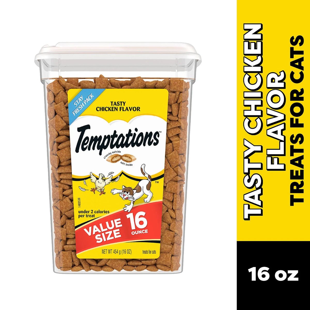 Bánh Thưởng Cho Mèo TEMPTATIONS Variety Pack – Bộ 3 Hộp 454 g (Vị Gà, Catnip & Hải Sản)