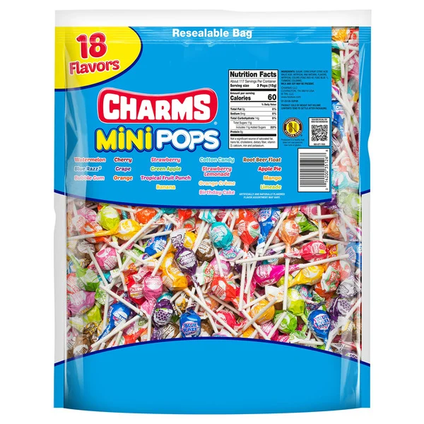 Kẹo Mút Charms Mini Pops 350 Cây
