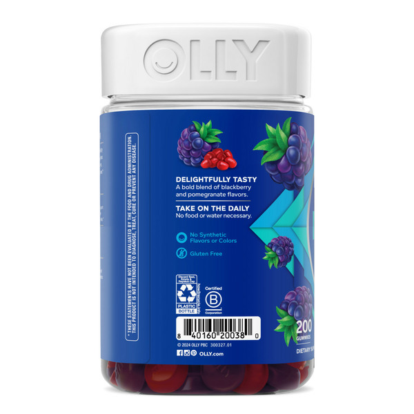 Kẹo Dẻo Vitamin Tổng Hợp OLLY Men's Hương Blackberry – Hộp 200 Viên