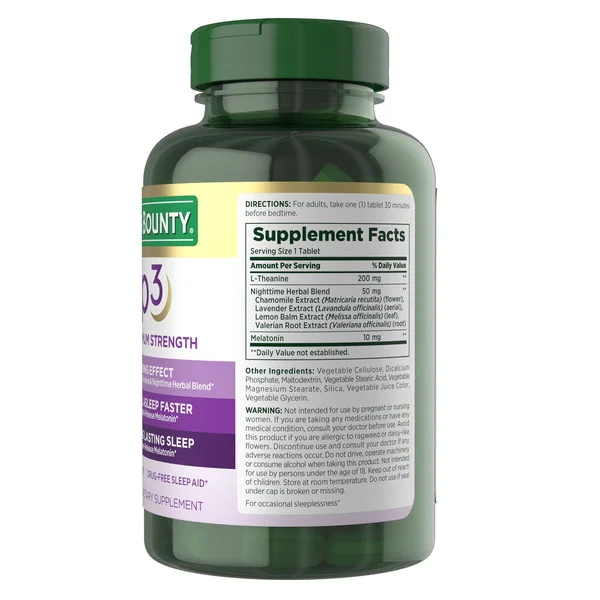 Viên Uống Nature's Bounty Sleep3 10 mg Melatonin - Hộp 120 Viên