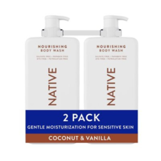 Sữa Tắm Dưỡng Ẩm Hương Dừa và Vani Native Nourishing Body Wash Coconut & Vanilla - 2 Chai X 1.06L