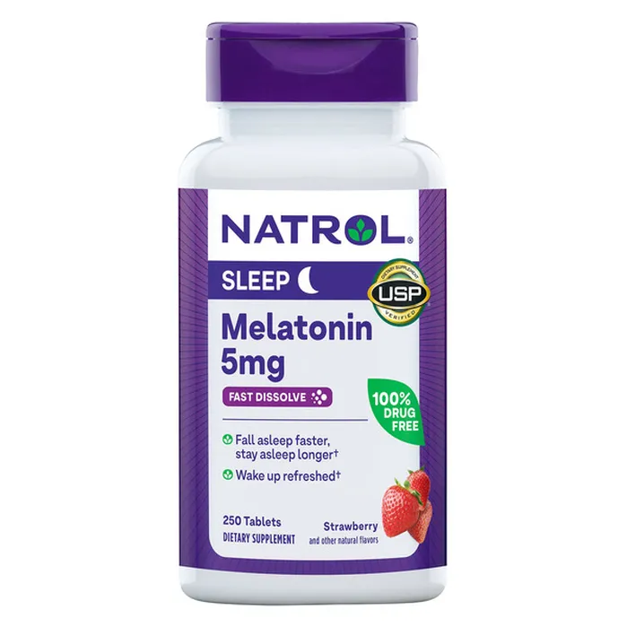 Viên Uống Natrol Melatonin 5 mg Fast Dissolve Tablets - 250 Viên
