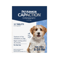 Viên Uống Trị Bọ Chét PetArmor CapAction Cho Chó 0,9 – 11,3 kg. – Hộp 12 Viên