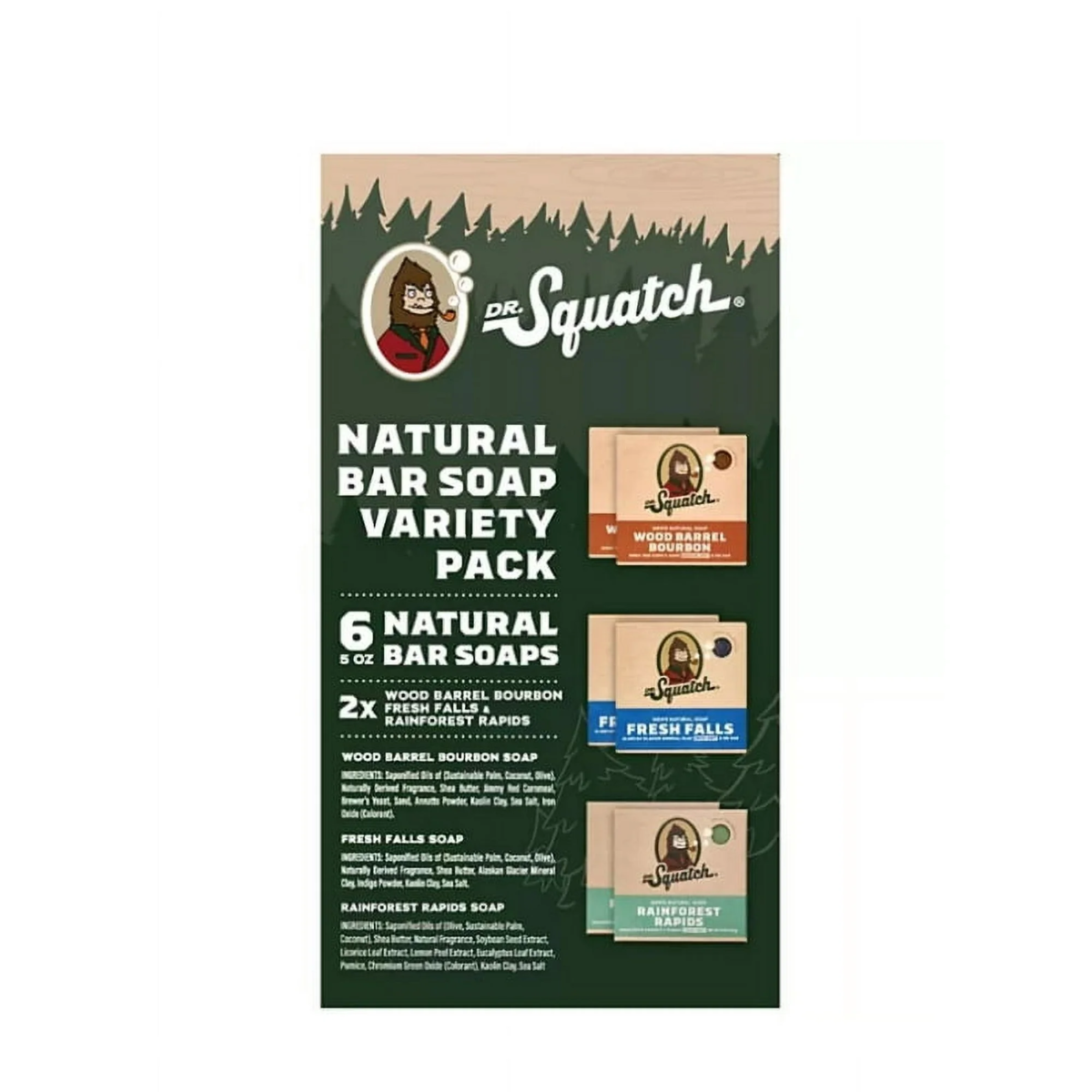 Xà Phòng Dr. Squatch Natural Bar Soap Variety Pack – Hộp 6 Bánh X 141g