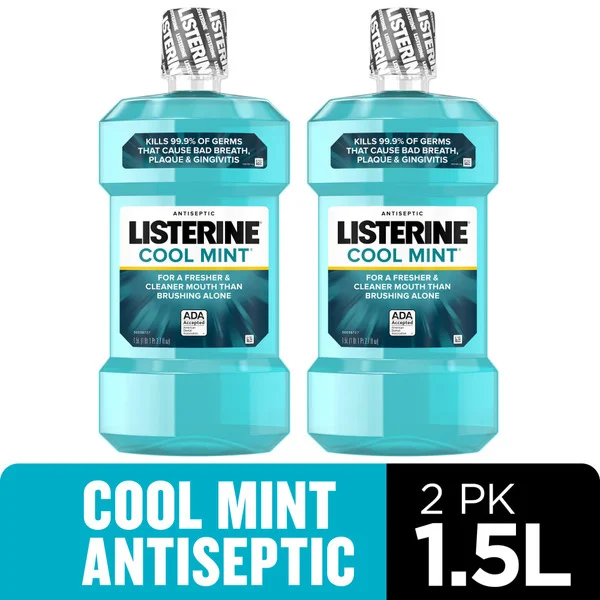 Nước Súc Miệng Listerine Cool Mint Antiseptic - 2 Chai X 1.5L