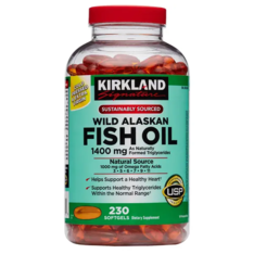 Viên Uống Dầu Cá Kirkland Signature Wild Alaskan Fish Oil 1400mg – Hộp 230 Viên