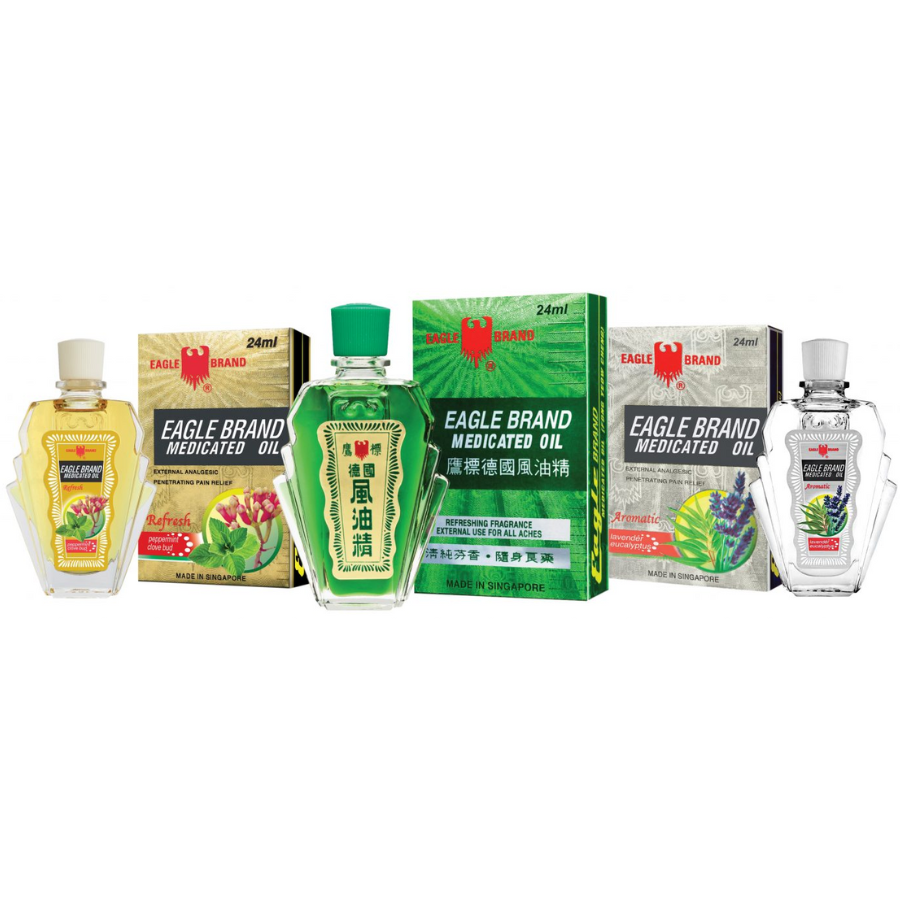 Dầu Gió Trắng Mỹ Eagle Brand Medicated Oil Hộp 12 Chai 24ml