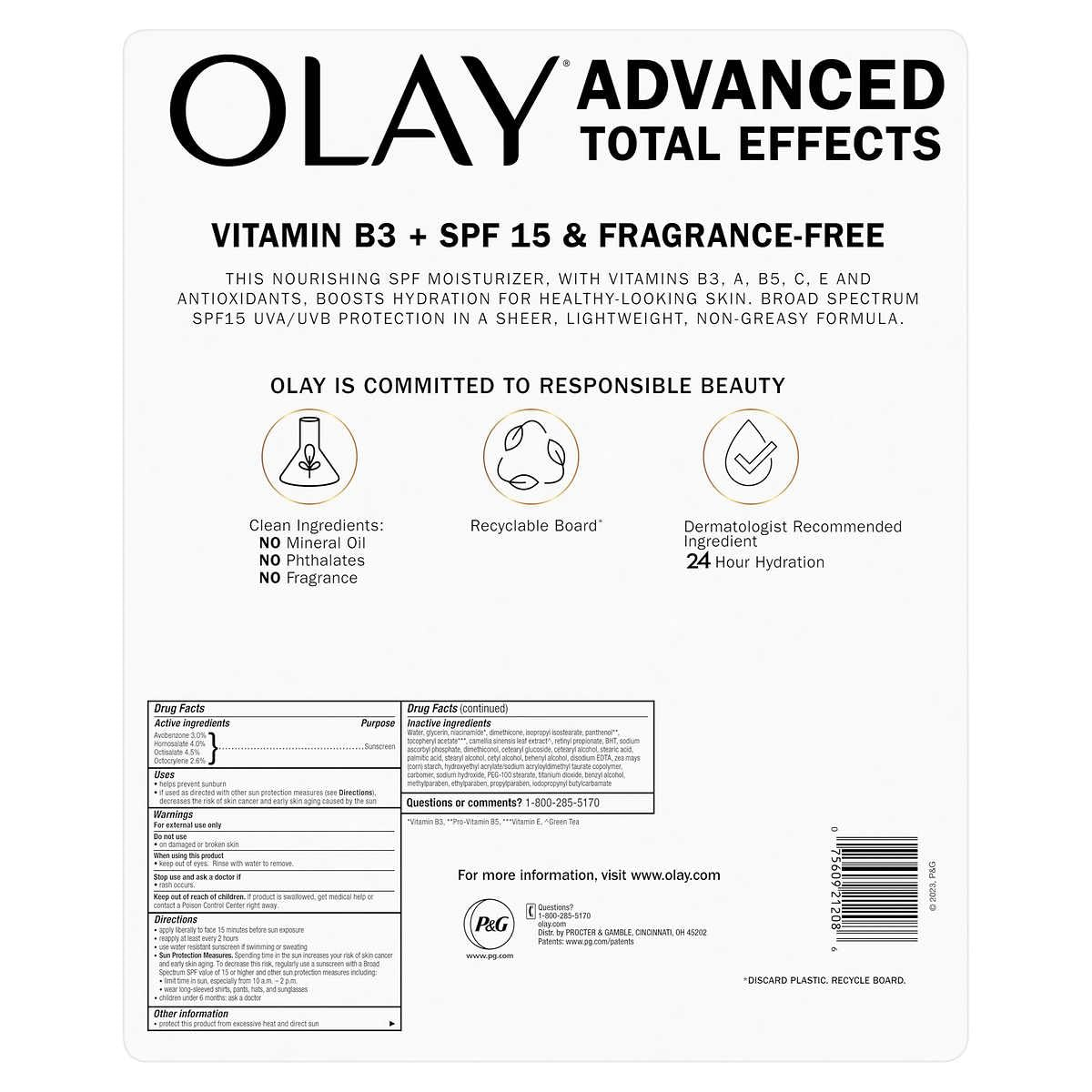 Kem Dưỡng Ẩm Chống Lão Hóa Olay Total Effects SPF 15 – Chai 100ml