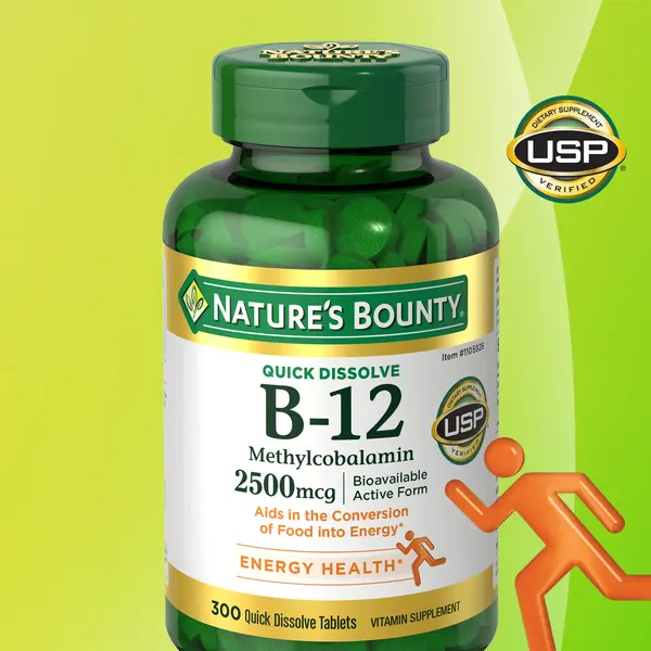 Viên Uống  Nature’s Bounty Quick Dissolve B12 - Hộp 300 viên