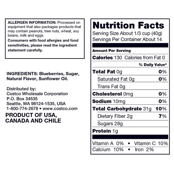 Việt Quất Sấy Nguyên Trái Kirkland 567g