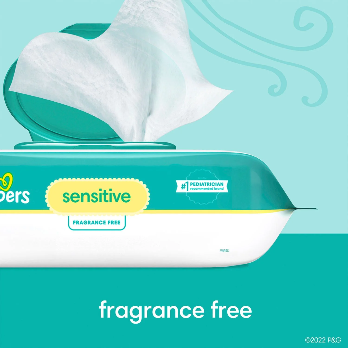 Khăn Ướt Pampers Sensitive Baby Wipes Fragrance Free - Hộp 16 Gói (Tổng 896 Khăn)
