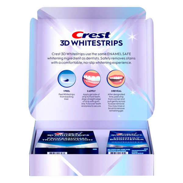 Bộ Miếng Dán Làm Trắng Răng Crest 3D Whitestrips Professional Effects Advanced + Monthly Express – 30 lần dùng