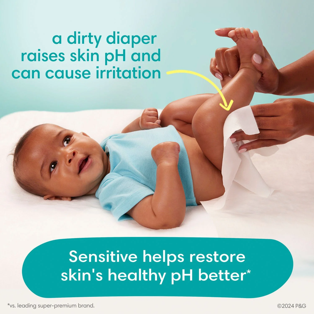 Khăn Ướt Pampers Sensitive Baby Wipes Fragrance Free - Hộp 16 Gói (Tổng 896 Khăn)