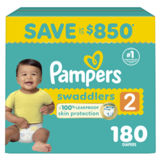 Tã Pampers Swaddlers Diaper Size 2 Cho Bé 5-8kg - Gói 180 Miếng