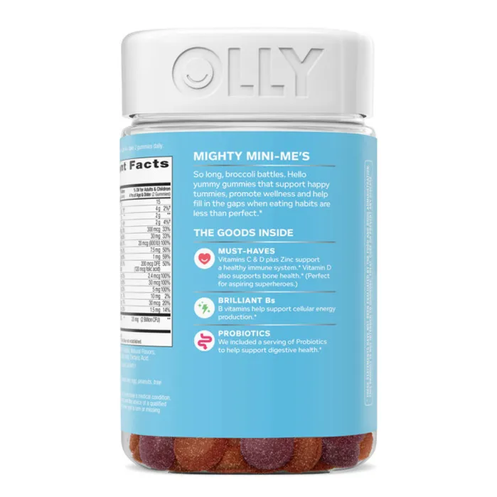 Kẹo Dẻo Hỗ Trợ Sức Khỏe Toàn Diện & Hệ Tiêu Hóa Olly Kids Multivitamin + Probiotic – Hộp 160 Viên