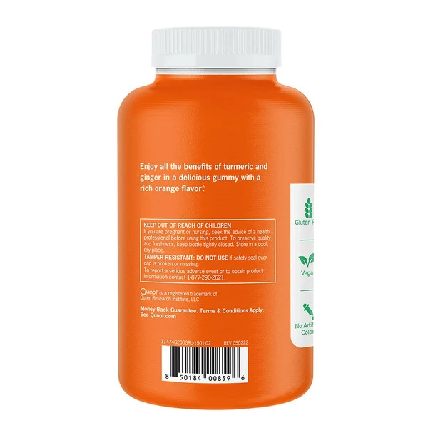 Kẹo Dẻo Qunol Turmeric Plus Ginger – Hộp 200 Viên