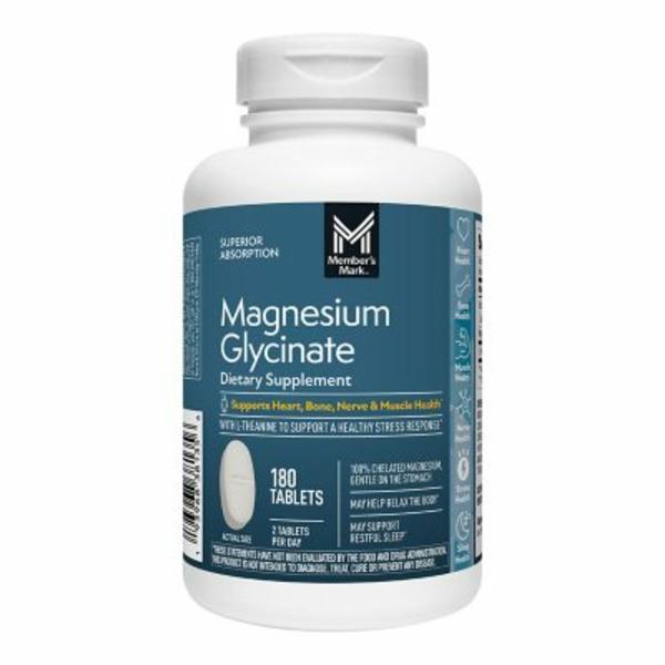 Viên Uống Bổ Sung Magie Member's Mark Magnesium – Hộp 180 viên