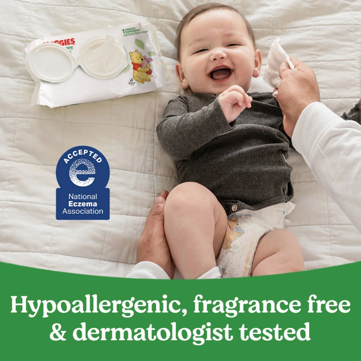 Khăn Ướt Huggies Natural Care Sensitive Baby Wipes Fragrance Free - Hộp 17 Gói (Tổng 1088 Khăn)