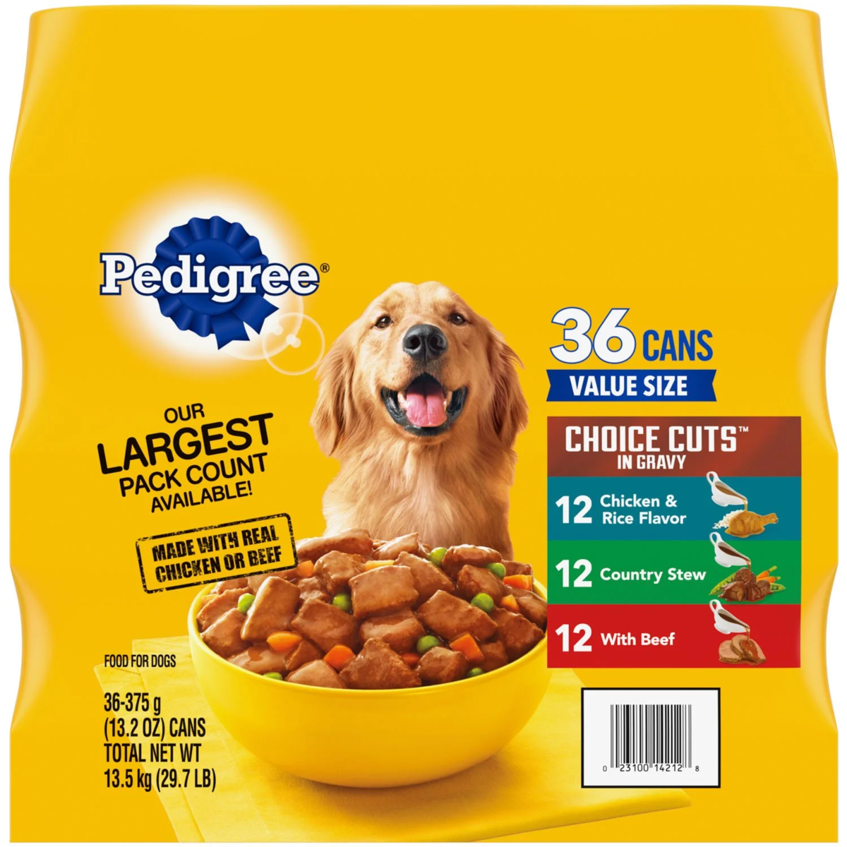Thức Ăn Ướt Cho Chó Pedigree Homestyle Choice Cuts in Gravy – Vị Đa Dạng 36 lon