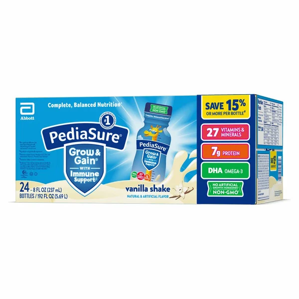 Sữa Dinh Dưỡng PediaSure Grow & Gain Vị Vani –  Thùng 24 Chai X 237ml