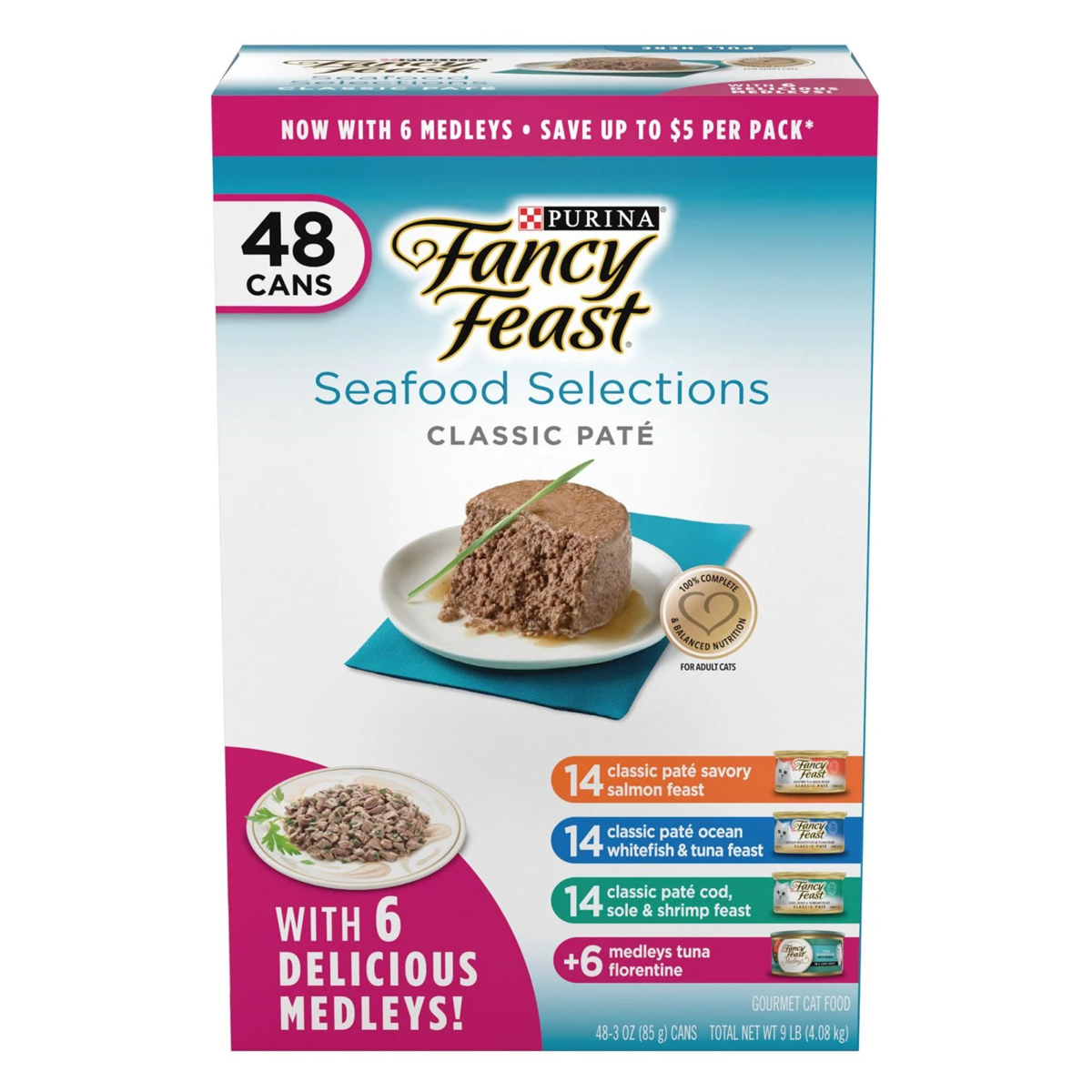 Pate Mèo Purina Fancy Feast Variety Pack Hộp 48 Lon