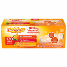 Emergen-C 1000mg Vitamin C – Hỗ trợ miễn dịch mỗi ngày, Hộp 120 Gói