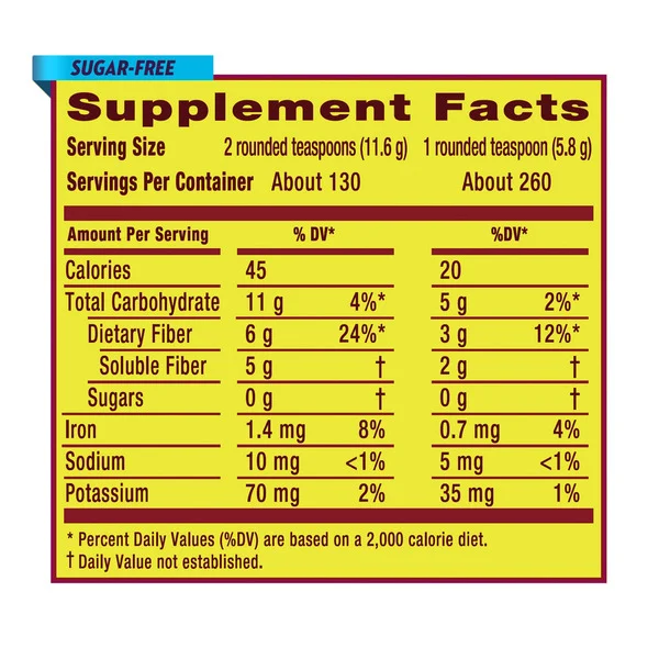 Bột Bổ Sung Chất Xơ Metamucil Multi-Health Psyllium Không Đường - Hộp 260 Lần Dùng