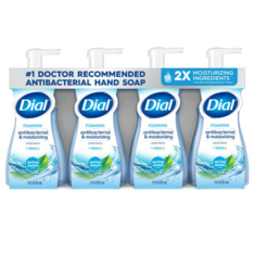 Xà Phòng Rửa Tay Tạo Bọt Kháng Khuẩn Dial Antibacterial Foaming Hand Soap Spring Water - 4 Chai X 221ml