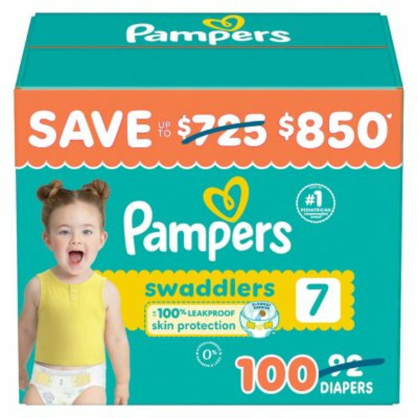 Pampers Swaddlers Active Baby Diapers, Size 7