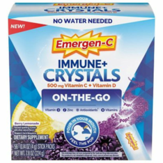 Bột Viên Sủi Hỗ Trợ Miễn Dịch Emergen-C Immune+ Crystals – Hộp 56 Gói