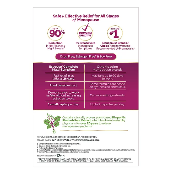 Viên Uống Hỗ Trợ Giảm Triệu Chứng Mãn Kinh Estroven Complete Multi-Symptom Menopause Relief  - Hộp 84 Viên