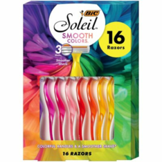Dao Cạo Dành Cho Phụ Nữ BIC Soleil Color Collection Women's Razors 3 Lưỡi - Hộp 16 Cái