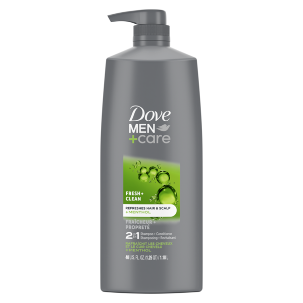 Dầu Gội và Dầu Xả Dove Men+Care Fresh & Clean 2-in-1 Shampoo & Conditioner - Chai 1.18L