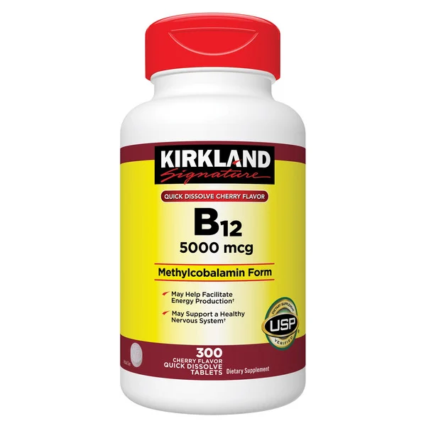 Viên Ngậm Bổ Sung Vitamin B-12 Kirkland Signature 5000 mcg – Hộp 300 Viên
