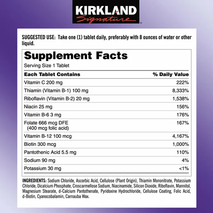 Viên Uống Kirkland Signature Super B-Complex with Electrolytes – Hộp 500 Viên