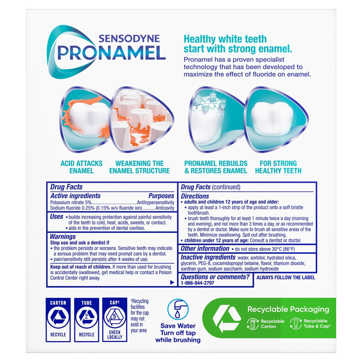 Kem Đánh Răng Sensodyne Pronamel Gentle Whitening Toothpaste for Sensitive Teeth Alpine Breeze - Set 4 Tuýp X 184g