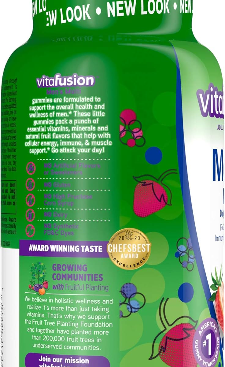 Kẹo Dẻo Bổ Sung Vitamin Tổng Hợp Vitafusion Men's Multivitamin – Hộp 220 Viên