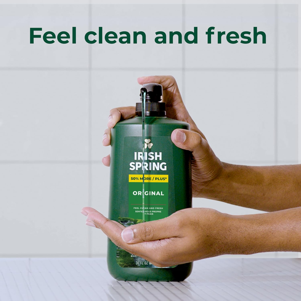 Sữa Tắm Cho Nam Irish Spring Body Wash Original Clean - 2 Chai X 887ml