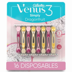 Dao Cạo Dùng Một Lần Cho Phụ Nữ Gillette Venus Simply 3 Dragonfruit Women's Disposable Razors - Hộp 16 Cái